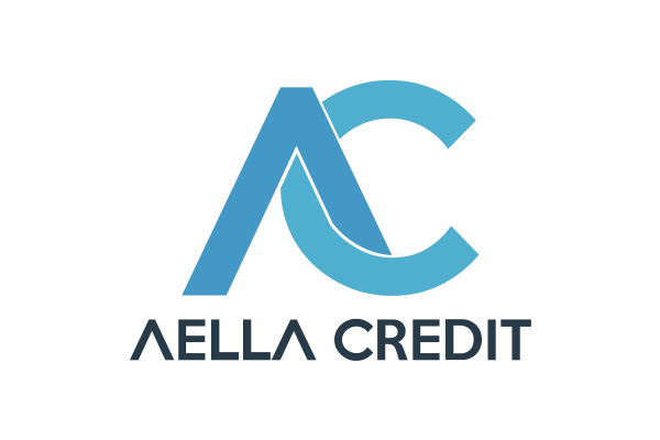 Aella Credit logo featuring stylized blue letters 'AC' above the company name in bold text.