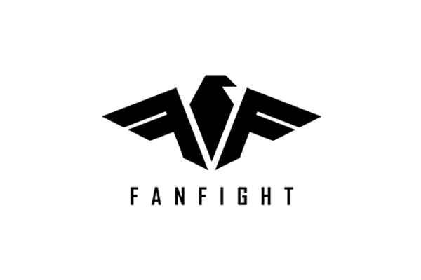 The FanFight logo in black on a white background, featuring a stylized bird design above the FanFight name.